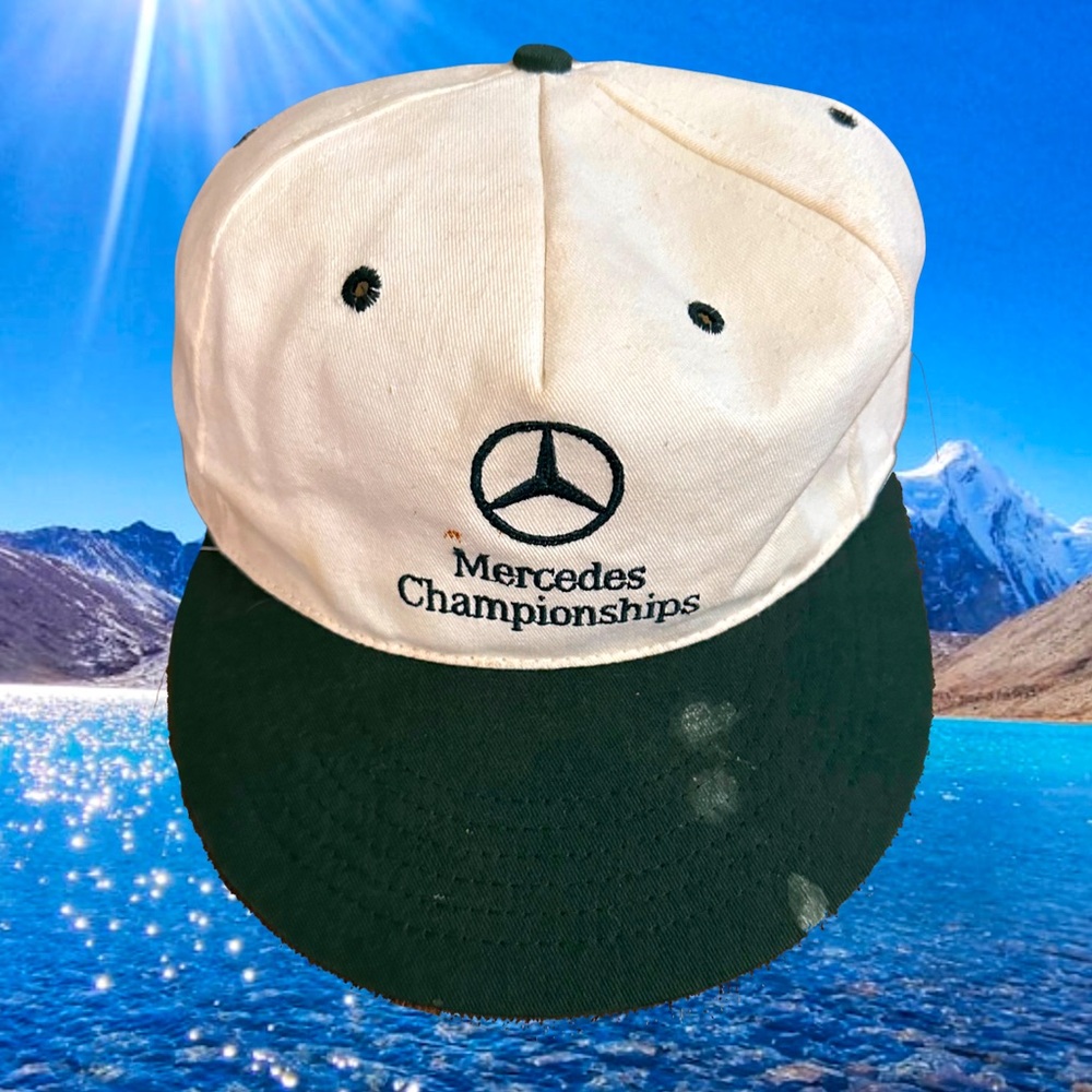 Vintage 1997 Mercedes Benz Motorsport Strapback Men’s Hat Green White Cap Hat 97